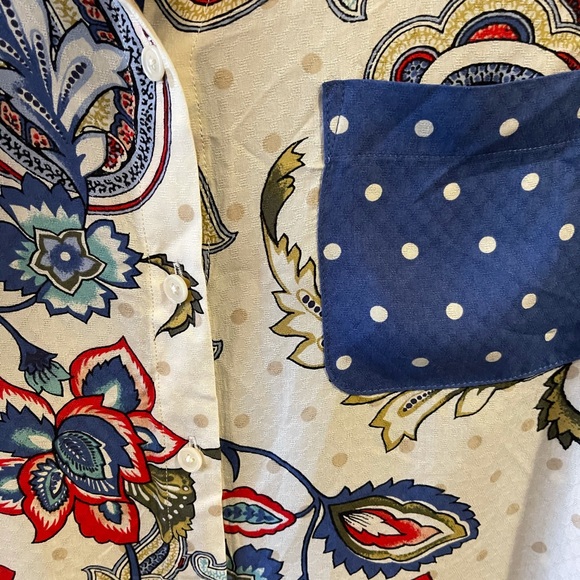 Chico’s Sleeveless Print and Polka Dot Top XL - Picture 2 of 3